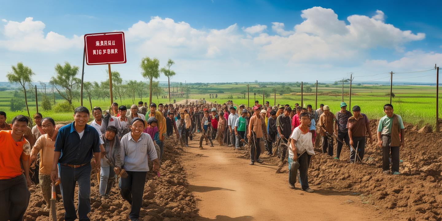 “以工代赈”修路项目助力脱贫,500名群众日薪150元,共筑乡村振兴之路